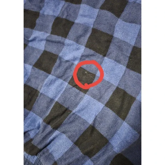 VTG Ozark Trail Flannel Padded Vest Men's XL Blue Buffalo Plaid Full Zip Pockets - Picture 5 of 10